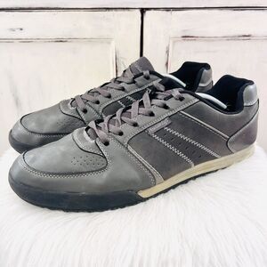 American Eagle Bryce Ox Charcoal Gray Faux Leather Sport Sneakers ~ Mens Size 14
